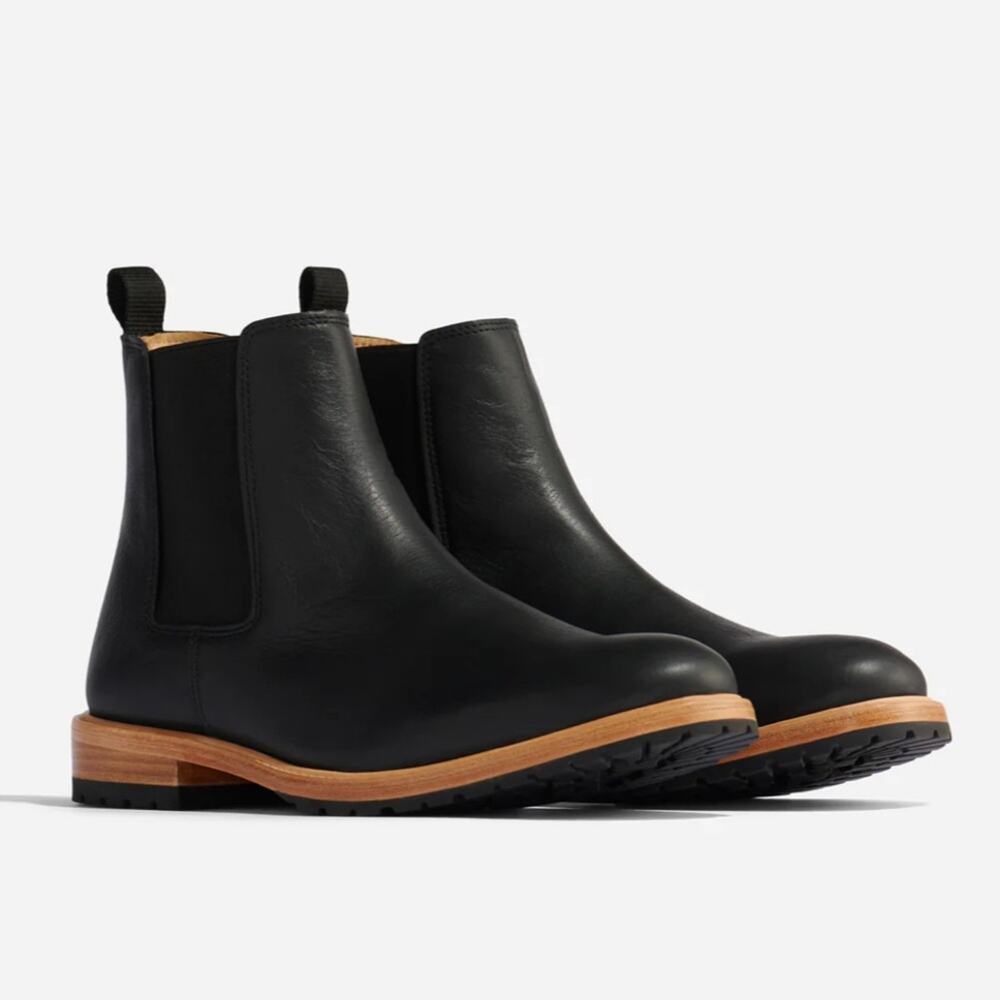 NEW Nisolo Marco Chelsea Boot Black Mens size 10.5
